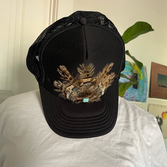 Western Feathered Trucker Hat - Picture 4 of 5